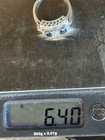 Vintage platinum Emerald Cut Sapphires And Diamond Ring — photo 8