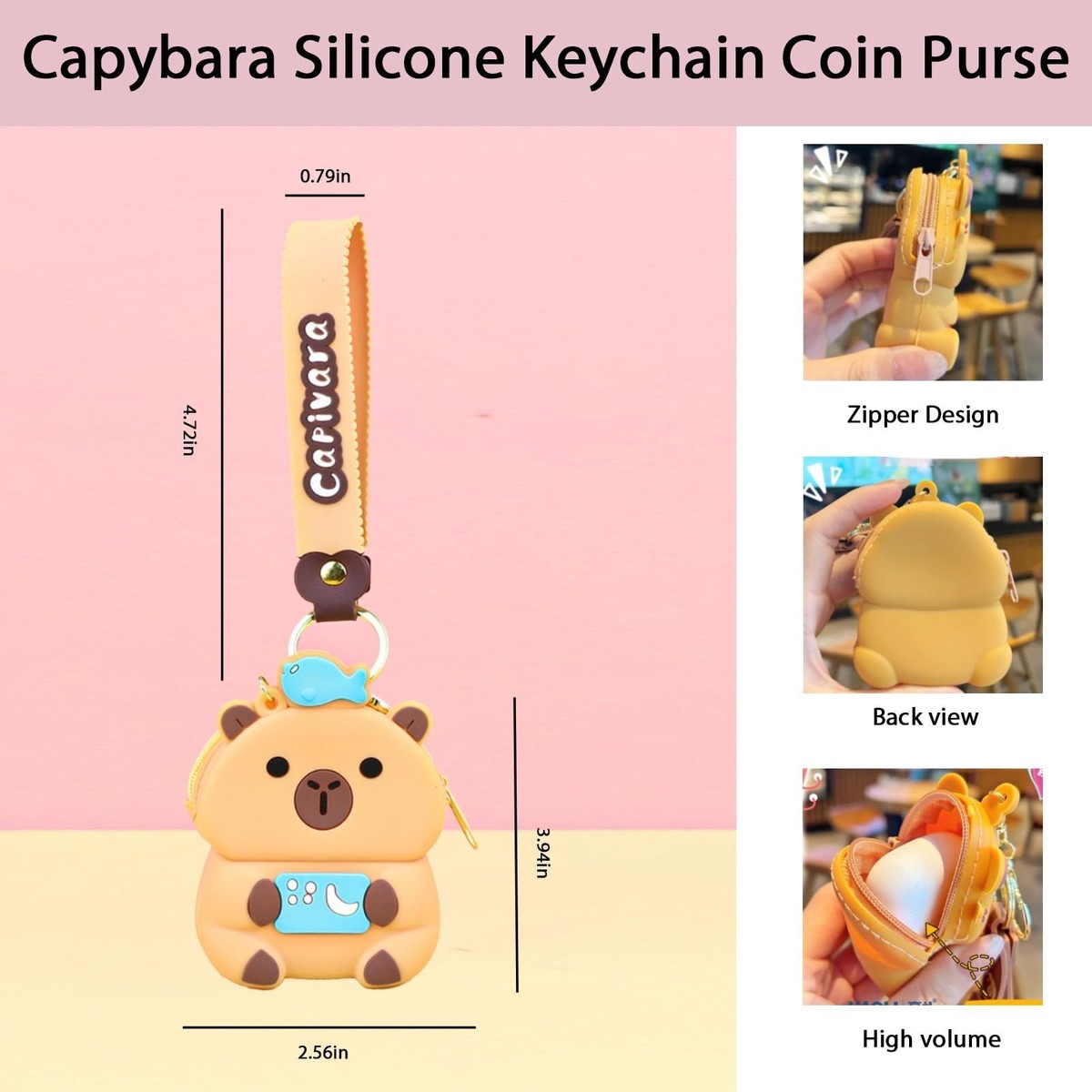 Kawaii Capybara Hair Clips Headband Hair Ties with Bracelet Necklace Stickers Capybara Hair Clips, Capybara Hair Tie, Capybara Ponytail  main image 2