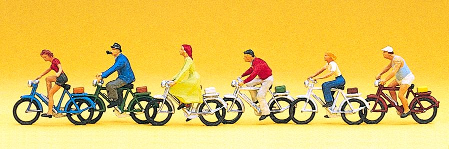 Preiser 10091 Cyclists (Pk6) HO Gauge Figures