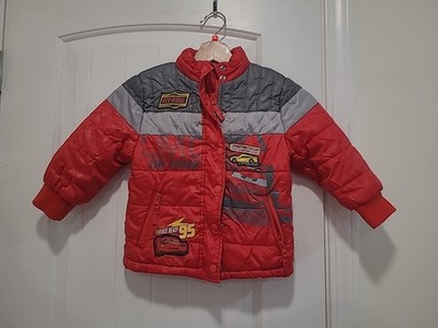 Disney Lightning McQueen Pixar Cars Racing Jacket Puffer Coat Kids Size 3 