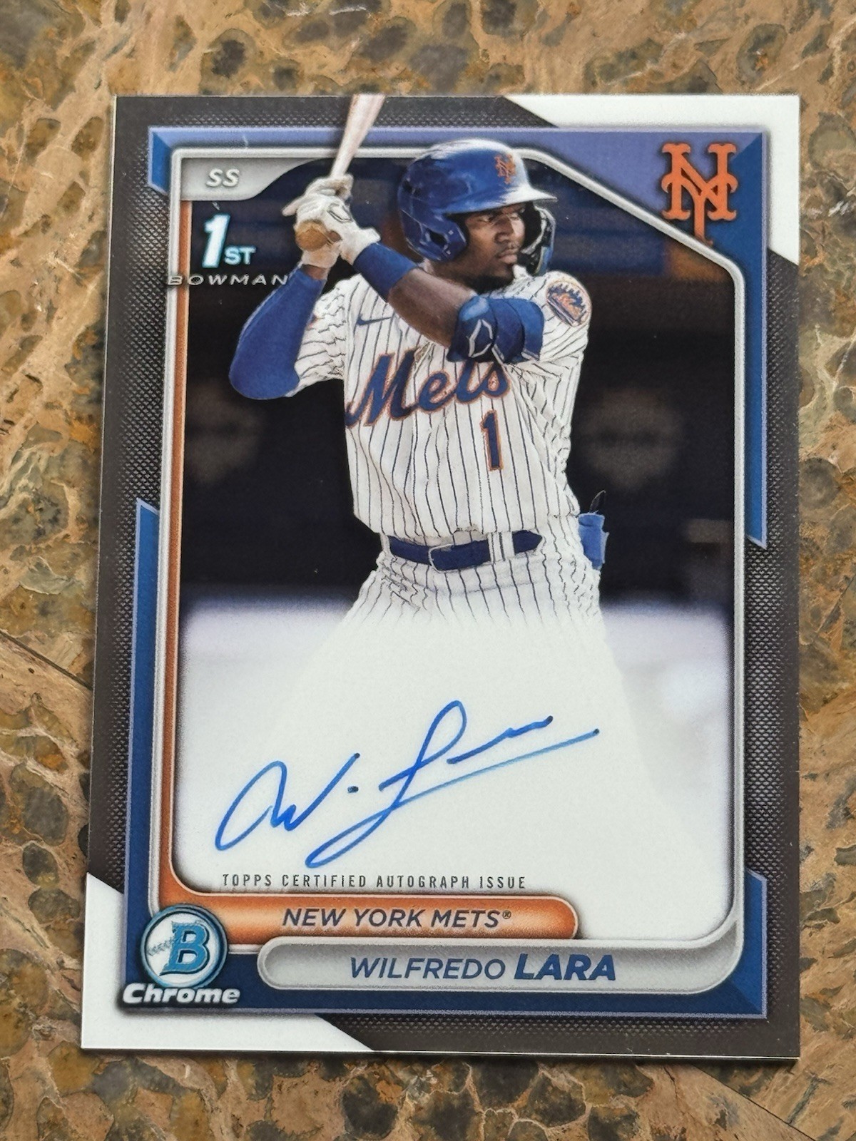 Wilfredo Lara 2024 Bowman Chrome 1st Auto Autograph #CPA-WL -Mets