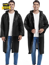 2-Pack Reusable Rain Ponchos for Adults, Raincoats Emergency for Women/Men with