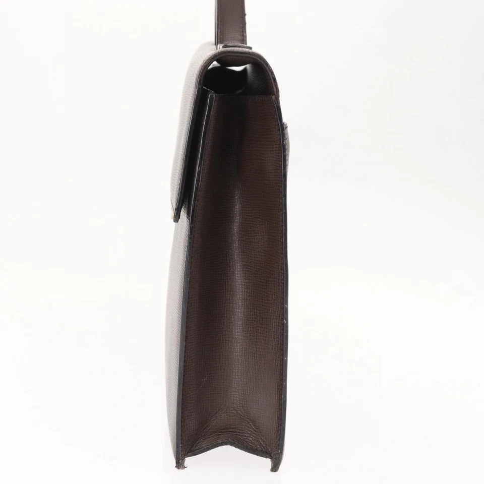 LOEWE Maletín Cuero Marrón Oscuro Auténtico bs29533 Foto 3 de 4