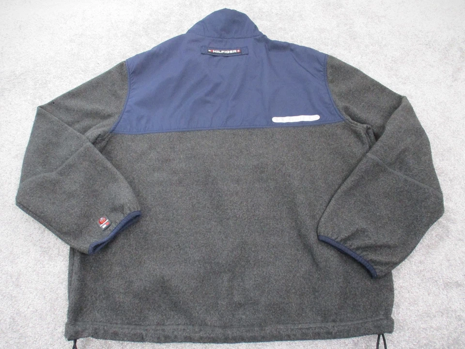 Tommy Hilfiger Pullover Para Hombres XL Polar Parada en Frío Spellout Chaqueta Defecto Foto 4 de 4