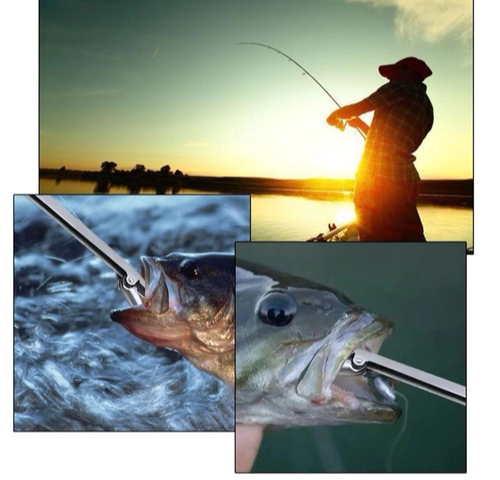 2 Pieces Stainless Steel Fish Hook Remover Fishing Extractor Freshwater and Salt - 第 1/4 張圖片