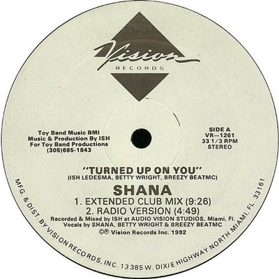 Shana - Turned Up On You (Vinyl 12'' - 1992 - US - Original)