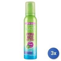 3X Garnier Schiume Per Capelli Fructis Style Hydra Ricci Wet Shine 150Ml