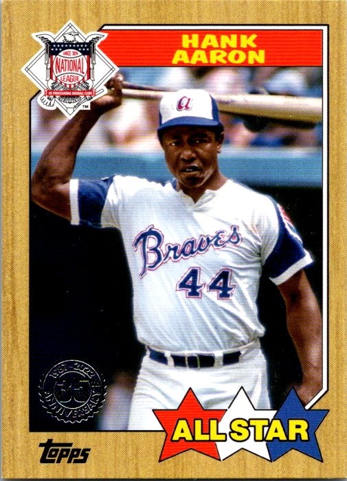 2022 Topps #87AS-49 Hank Aaron 1987 Topps Baseball 35th Anniversary All-Stars