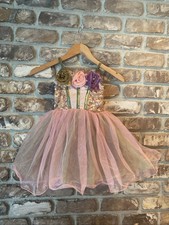 Curtain Call Fairy Dance Costume Small Child Pink Green Purple