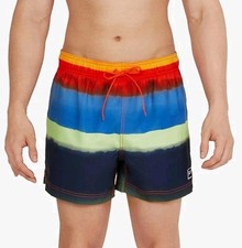 NEW: Speedo Men's Swim Trunk Short Length Redondo Striped 2XL XXL Board Shorts