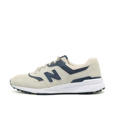 New Balance Herren 997 Laufschuh Beige/Blau Wildleder Low-Top Sneaker EU 47.5