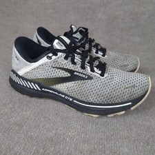 Brooks Adrenaline GTS 22 Running Shoes Mens 8 Grey Black Supportive Sneakers