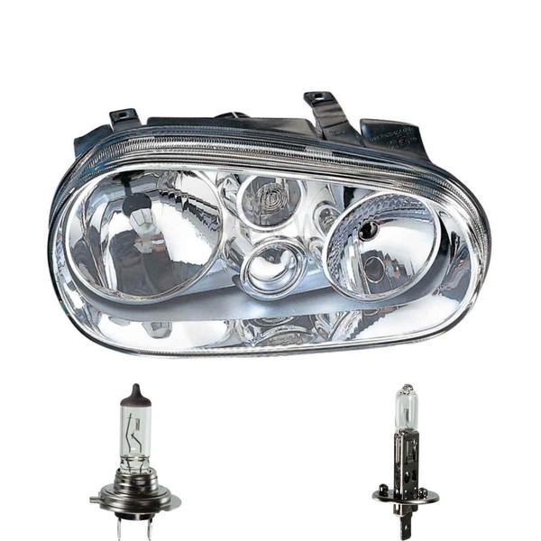 Halogen Scheinwerfer Rechts H7/ H1 FüR VW Golf IV Variant Cabriolet Inkl. Lampen-image