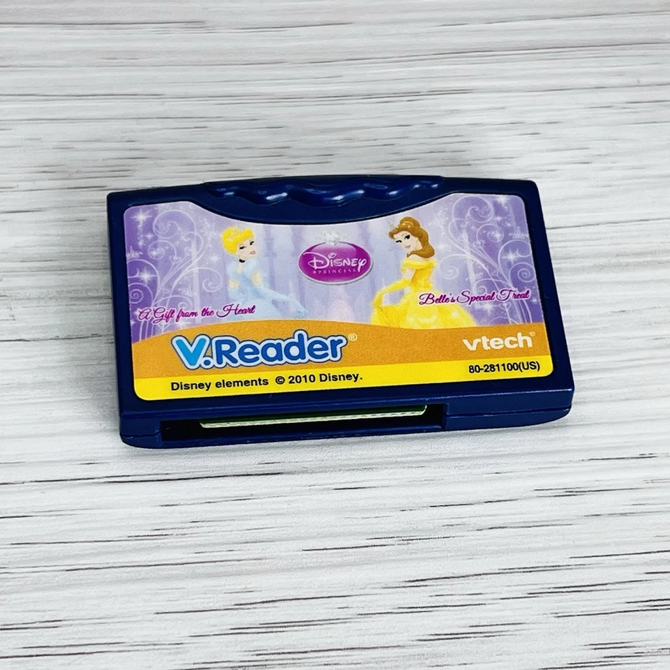 VTech V.Reader Cinderella Belle Game Learning System Princess Disney Cartridge - Image 2 of 2