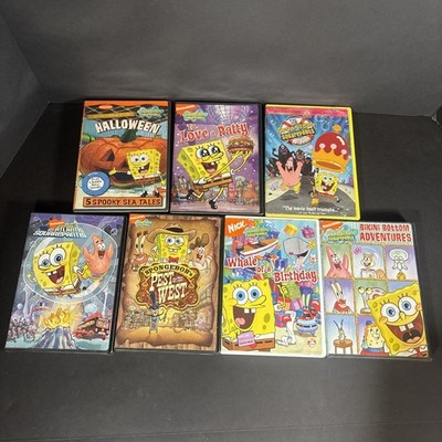 Lot of 7 Spongebob Squarepants DVDs- The Spongebob Squarepants Movie Nickelodeon