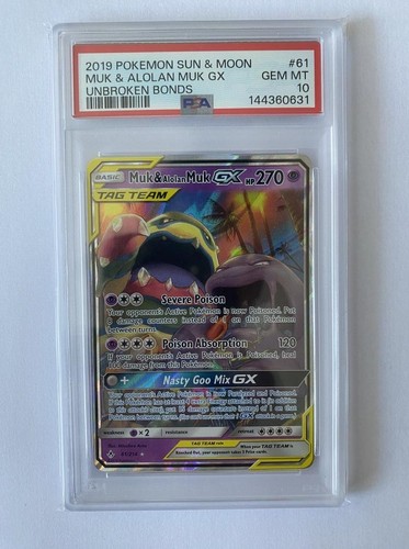 Muk & Alolan Muk-GX graded PSA 10 for sale on eBay