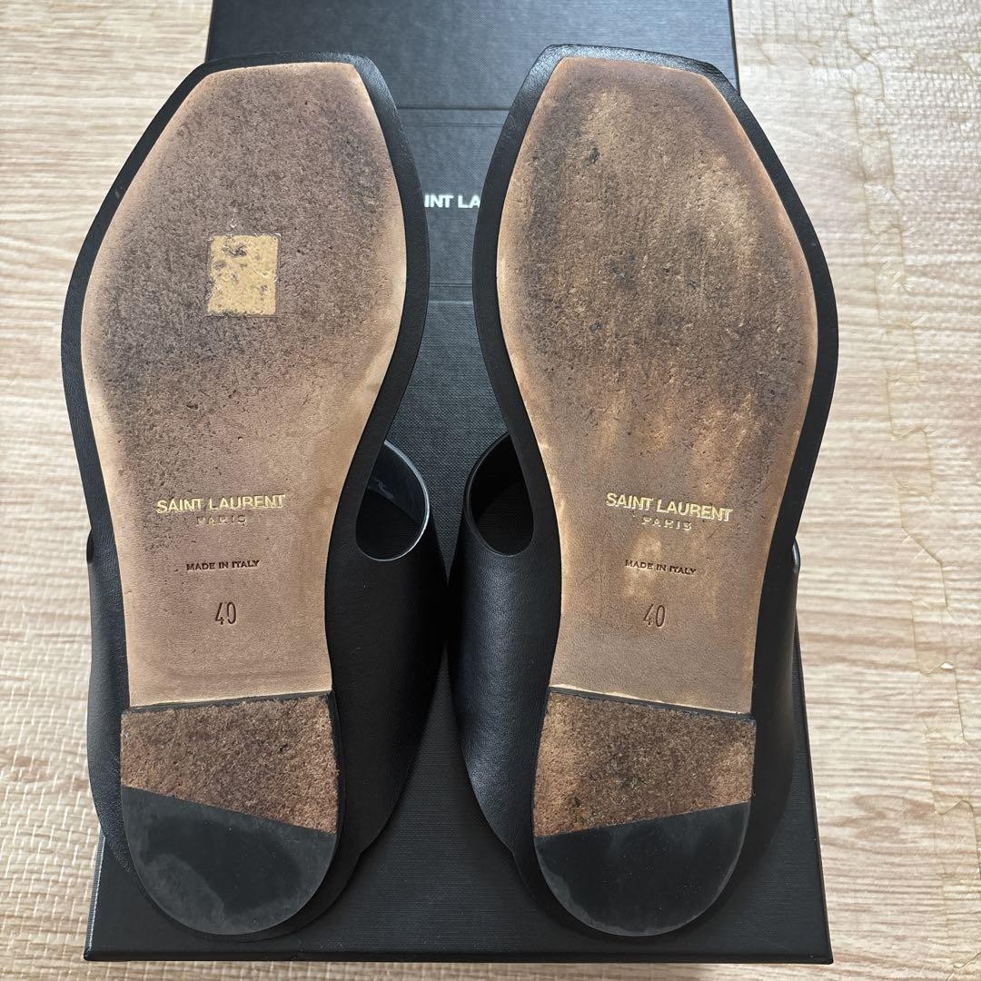 Sandali Saint Laurent perizoma neri taglia 40 donna autentici senza scatola