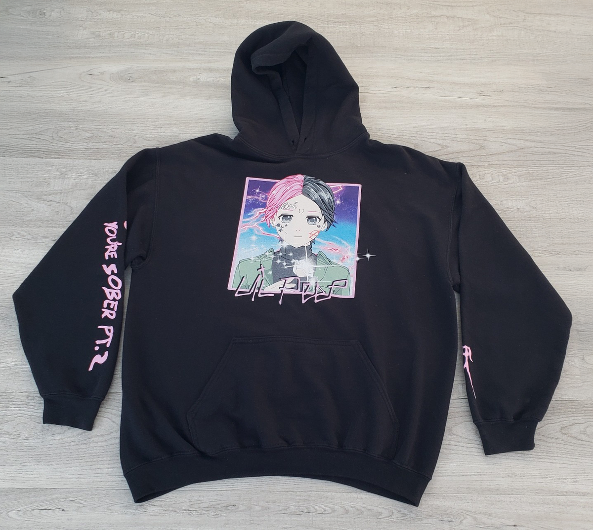 Anime Hoodie Lil Peep Cartoon Hoodie Crybaby Goth Hoodie (lil Peep