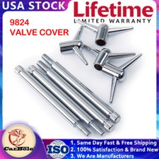 Chrome Valve Cover T-bar Wing Nut Bolts 14-20 Hold Down For Chevy V8 1955-1986