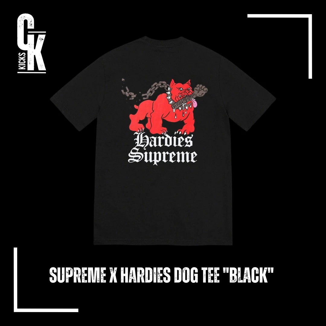 T shirt Supreme x Hardies « noir »   Taille L