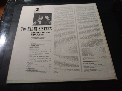 The Barry Sisters – Something Spanish VG Original Promo Mono ABC LP Record 1966 - Picture 2 of 5