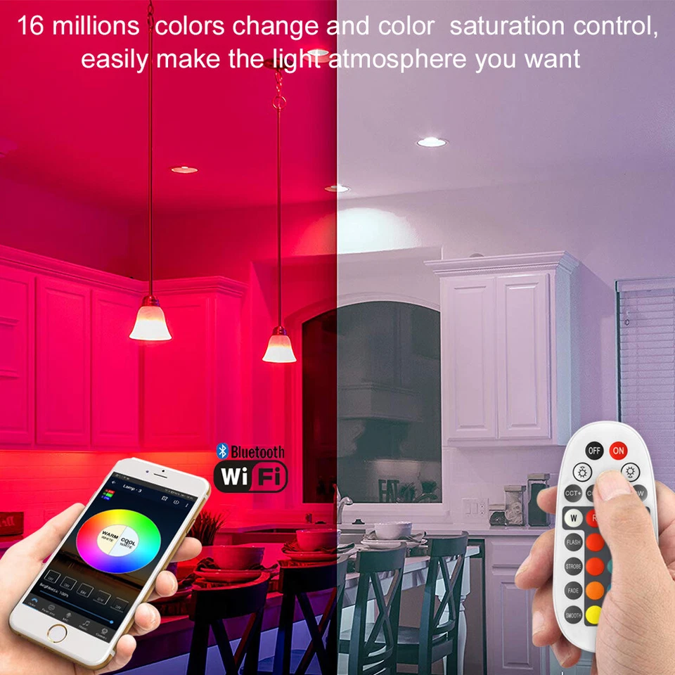 LED Einbaustrahler Dimmbar 5W 9W Bluetooth WIFI RGBW Einbauleuchten Decken Spots - Bild 3 von 4