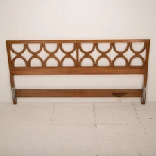 1960s Mid Century Modern Drexel King Headboard - Walnut Finish MCM Retro Design