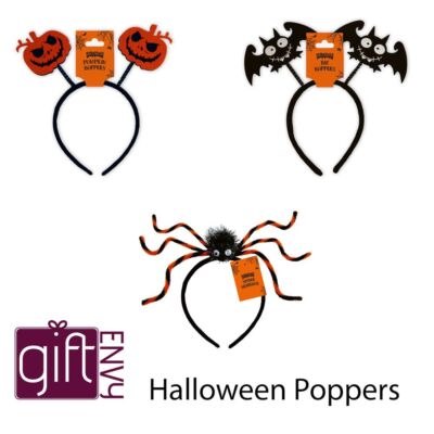 Halloween Poppers Stirnband - Spinne Kürbis Fledermaus Party Kinder - Eurowrap