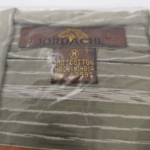 Jordache Striped Short Sleeve Shirt Casual Button Down Men’s M New Vtg - Picture 3 of 10
