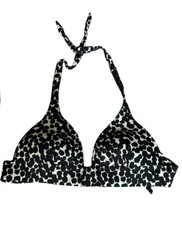 Victoria's Secret Bikini Top Size Small Animal Print Padded Swimwear