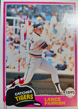 1981 Topps Lance Parrish #392. Near Mint. MAJOR ERROR!! ONE OF A KIND!