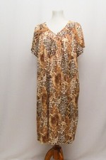 Vintage womens house dress animal print M 80s