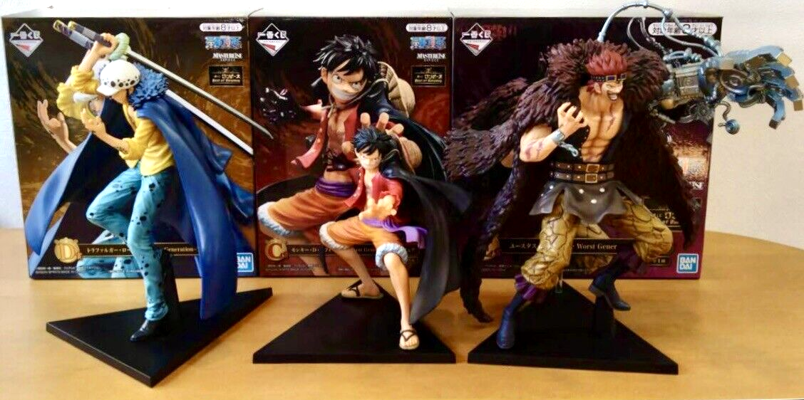 Figurine One Piece en PVC de 22cm, Trois Capitaines, Figurine d'Animé