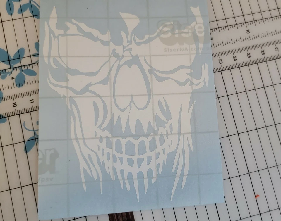 Evil Skull Sticker Scary Skeleton Decal Car Truck Window Vinyl skulls - Image 4 of 4