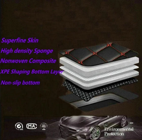 For Jaguar XE XF XJ XK Car Floor Mats All Weather Custom Mats Pu Leather Liners - Imagem 3 de 4