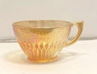 Vtg Jeanette Marigold Anniversary Carnival Glass Tea Cup