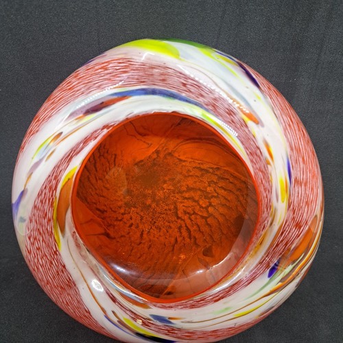 Vintage Glass Hurricane Swirl Ashtray Vibrant Colorful Pink/Salmon No Chips VN! - Picture 4 of 5