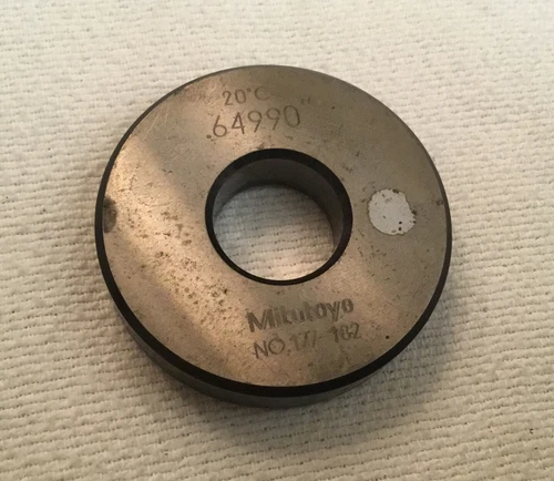 Mitutoyo 177-182 Bore Gage Setting Ring, .64990”