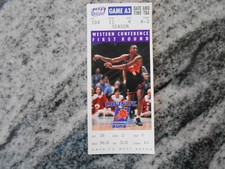 NBA 1996 Phoenix Suns Playoff Game A3 Phantom Basketball Ticket-First Round