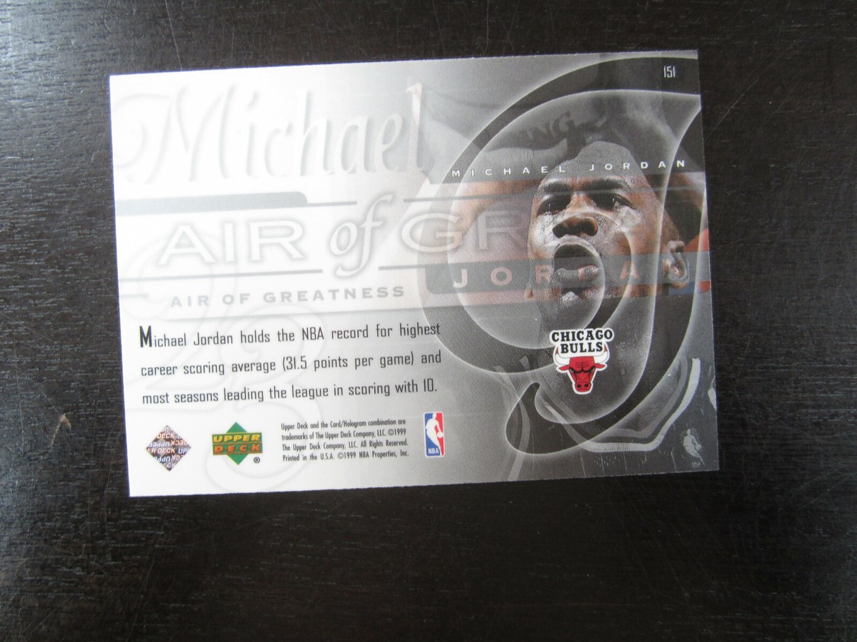 1999-00 Upper Deck Air of Greatness # 151 Michael Jordan Card (J