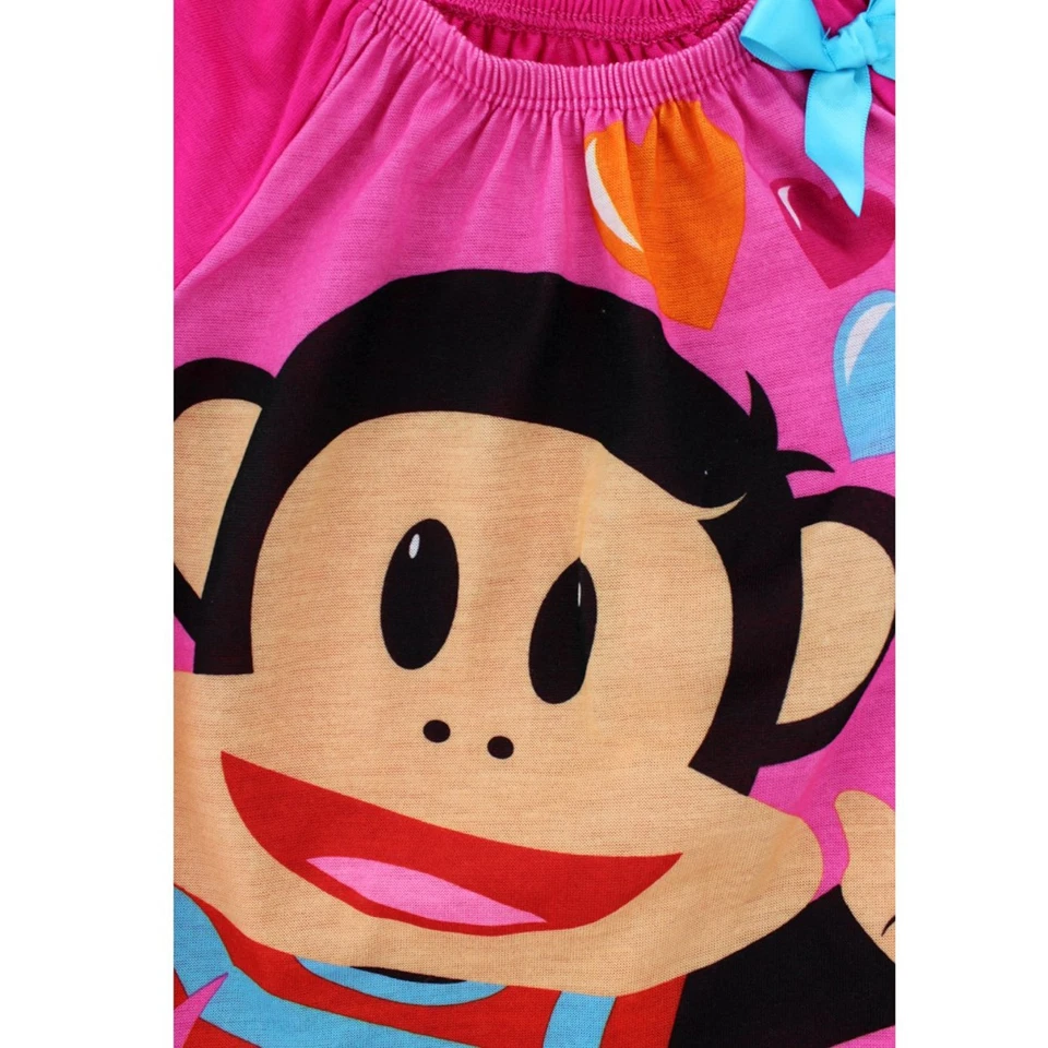 Niñas Niños Paul Frank Julius Jr Niño Pequeño Rosa Poli Mangas Largas Pijama, 3T o 4T Foto 2 de 4
