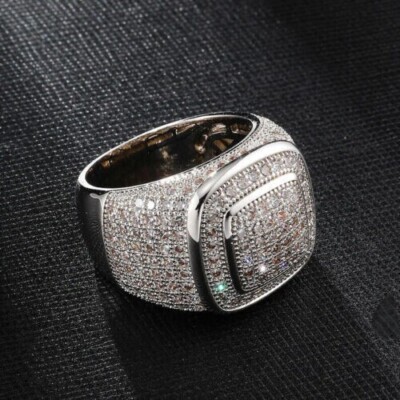 3Ct Round Cut Lab Created Diamond Pinky Men's Ring 14K White Gold Finish