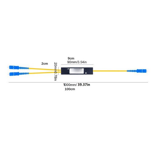 Fiber Optical 2m Ftth SC UPC 1X2 PLC Singlemode Splitter FBT Coupler Adapter - 第 2/14 張圖片
