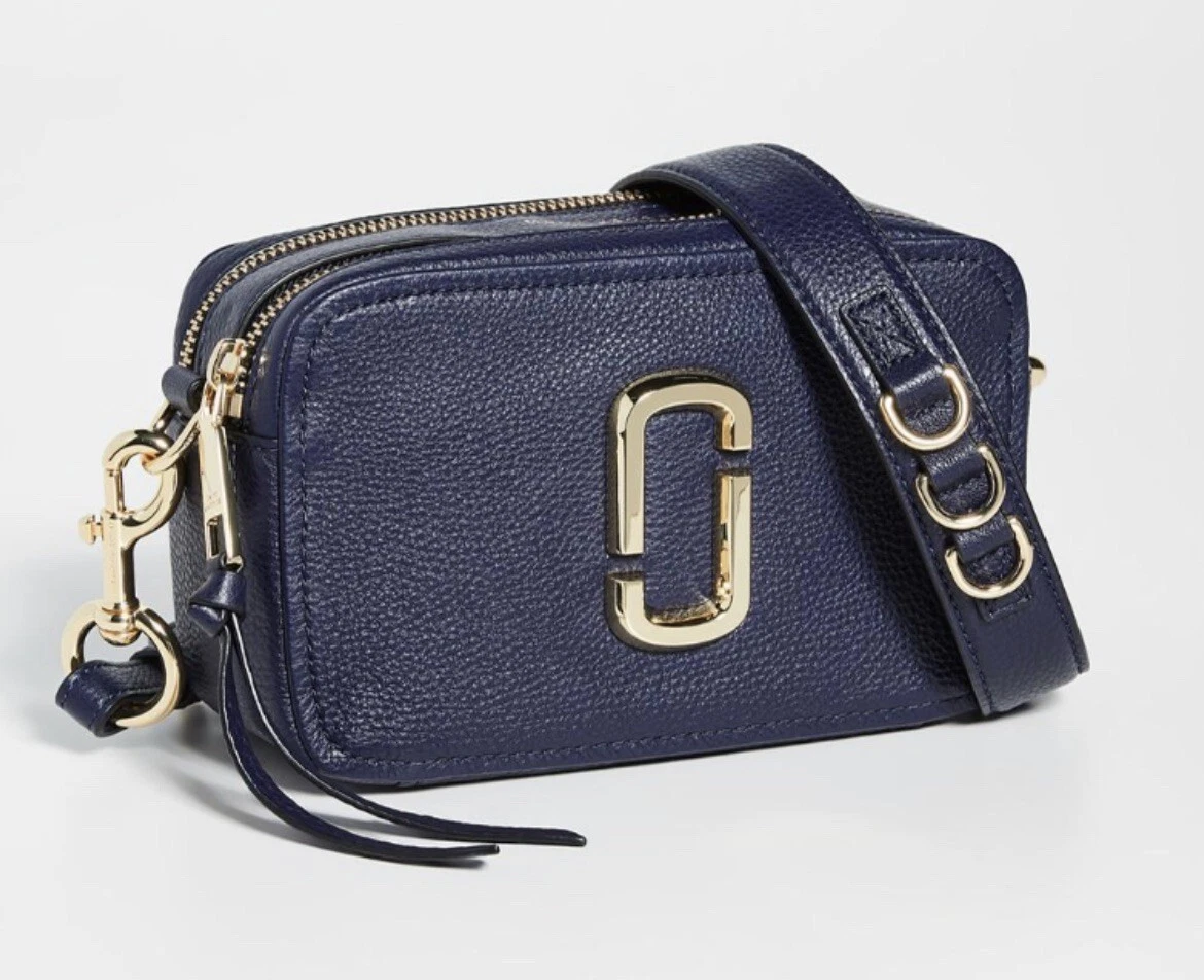 NWOT Marc Jacobs Softshot 27 Crossbody Bag Navy Authentic 425 Retail