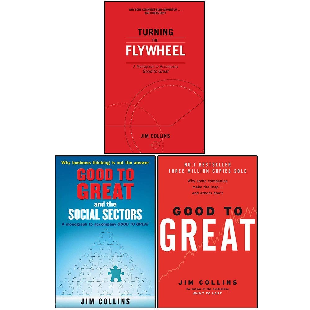 Jim Collins Collection 3 Books Set Turning the Flywheel, Good To Great
