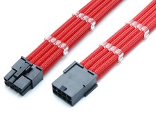 8-Pin Red GPU PSU Sleeved Graphic Card Power Supply Extension Cable Comb PC