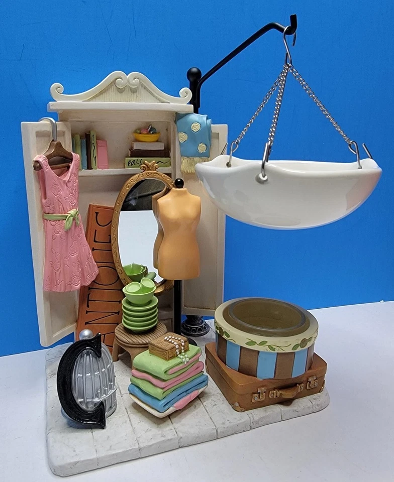 Calentador de tarta de cera colgante Yankee tienda antigua con cuenco de cera. Foto 2 de 4