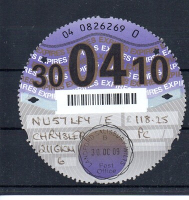 GB Road Tax Disc - Apr. 2010 - siehe Kommentare in Beschreibung und unten