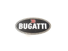 Early Bugatti Radiator Grille Badge Emblem Customize Brass Chrome Enamel Black
