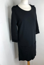 Nino by Aninoto diamante shift dress UK 10 12 VGC short sleeve thick jersey